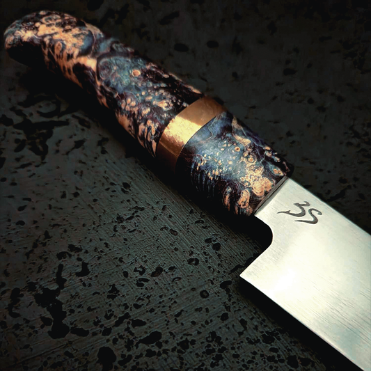 "Petty" Chef Knife - Maple Burl